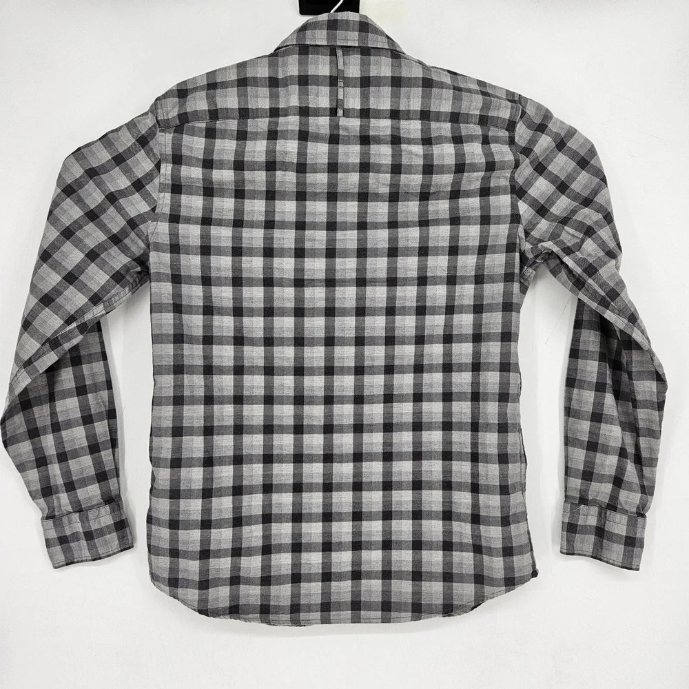 Banana Republic Shirt Mens Medium Button Up‎ Luxe Flannel Plaid Long Sleeve